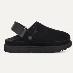 UGG Women Goldenstar Clog Black Suede Slip On Shoes Style 1138252 Size 9